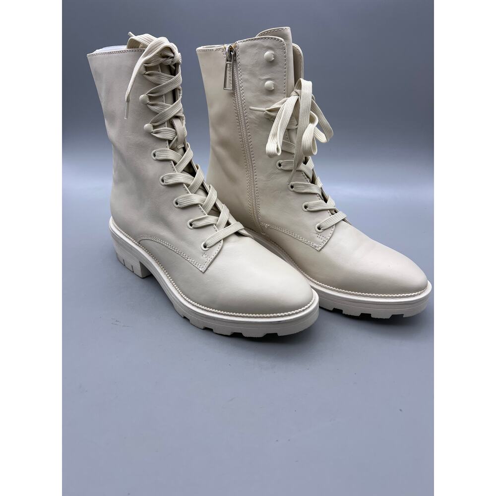 Dolce Vita Lottie Combat Boots Ivory Size 8.5 NWOB